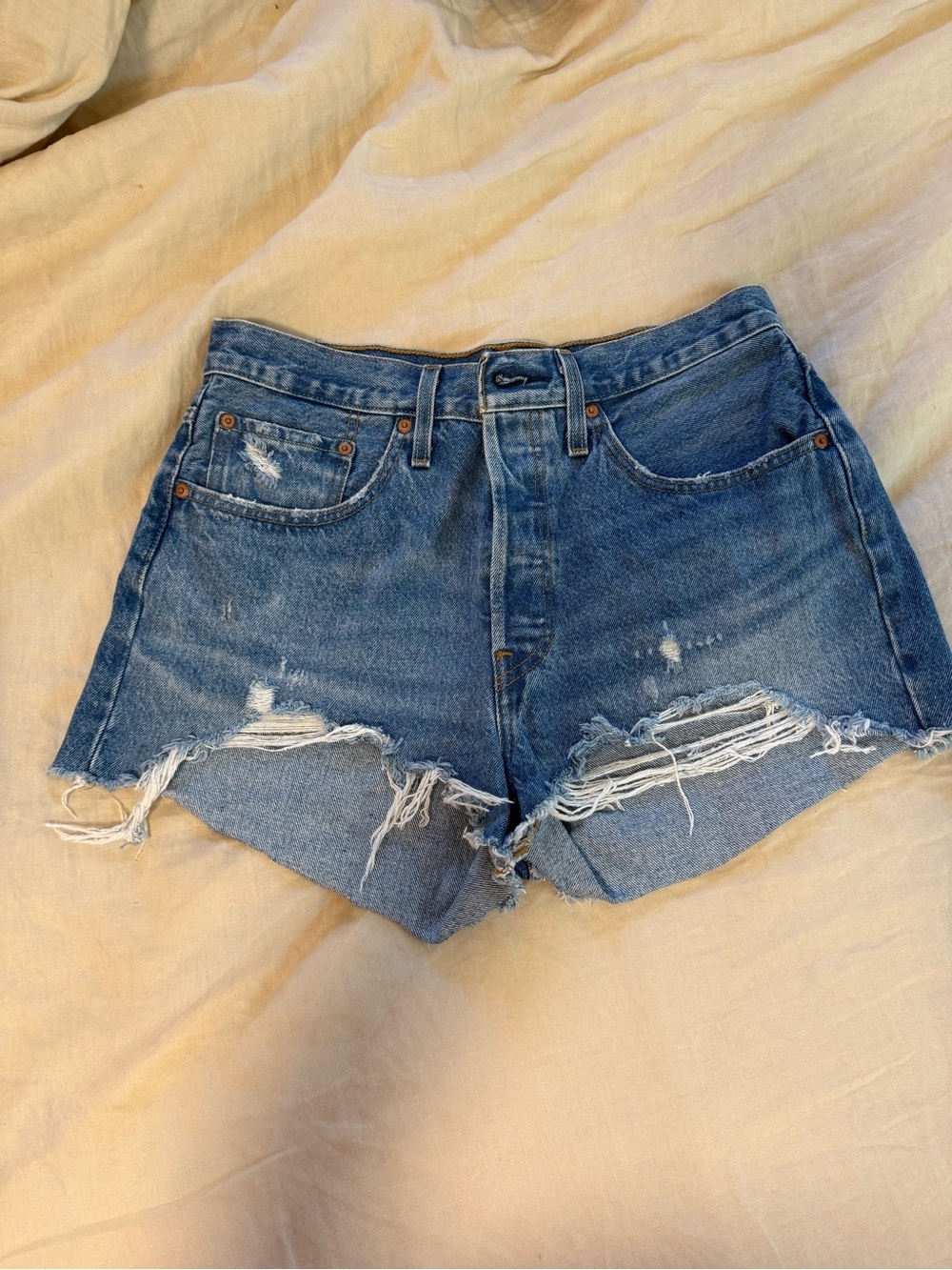 Levi's Distressed Cutoff Jean Shorts